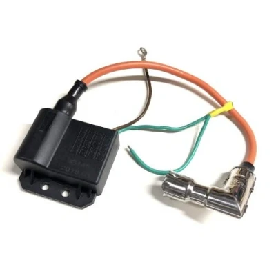 Abbildung von 12 Volt Zündspule Zündung Kontaktlos für Hercules Prima 2 3 4 5 Sachs 504 505, Kreidler Flory Florett, Puch Maxi, Zündapp C CS GTS KS ZD ZE ZL ZS ZX Mofa Moped Mokick CDI Zündkerzenstecker Zündeinheit
