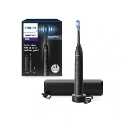 Abbildung von Philips Sonicare Elektrische Zahnbürste Series 7100 HX7421/01, Aufsteckbürsten: 1 St., mit visueller Andruckkontrolle, 7 Putzeinstellungen, inkl. Reiseetui