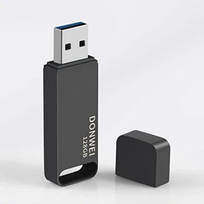 Abbildung von DONWEI USB Stick, 128GB Speicherstick, 3.0 Flash Laufwerk, Drive (Pack of 1, Schwarz)