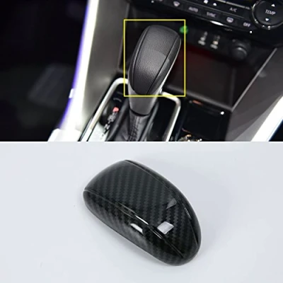 Abbildung von HIGH FLYING für Eclipse Cross 2018 2022 Kohlefaserfarbe Interieur Schalthebel Dekor ABS Kunststoff 1 Stück