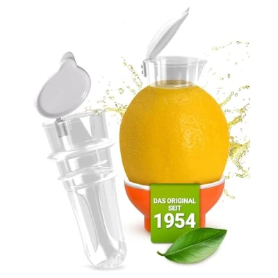 Abbildung von Patent Safti Entsafter I Der originale Ausgießer für Zitronen, Orangen etc. Einfacher als jede Zitronenpresse oder Saftpresse (Orange)