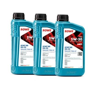 Abbildung von 3 (3x1L) Liter ROWE HIGHTEC SYNT RS SAE 5W 30 HC C2 Motoröl Made in Germany