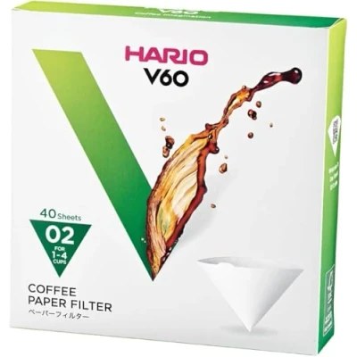 Abbildung von Hario Filterpapier für Dripper 02, 40 Stück, von FROG.coffee
