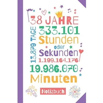 Abbildung von 38 Jahre Notizbuch: Geschenk zum 38.Geburtstag für Mann oder Frau Party Geschenke Persönlich signieren und verschenken