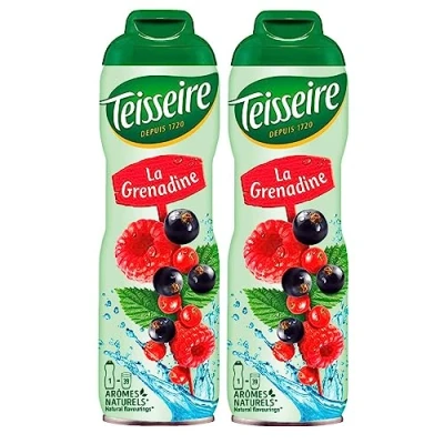 Abbildung von Teisseire Getränke Sirup Grenadine 600ml der genauso schmeckt wie die Frucht (2er Pack)