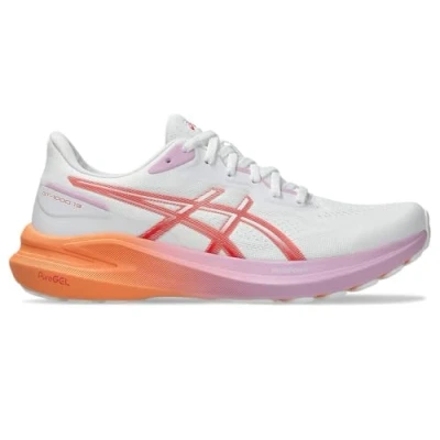 Abbildung von Asics GT1000 13 Laufschuh Straße, Damen, Größe: 40.5, White/coral reef Schuhe
