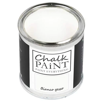 Abbildung von Chalk Paint Everything® Bianco Gesso Kreidefarbe Wasserbasis für Alle Oberflächen einfach zu verarbeiten ohne schlechten Geruch Extra Matt (250 ml)
