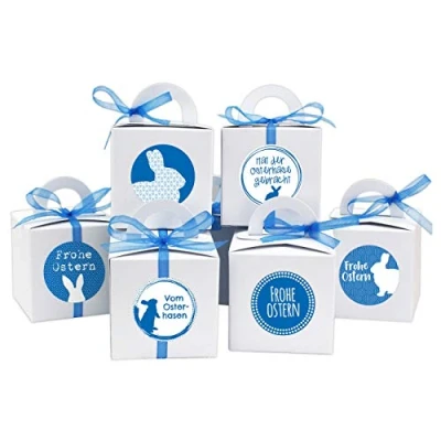Abbildung von Papierdrachen DIY Osterhasen Kisten weiße Geschenkboxen zu Ostern Geschenkverpackung zum Befüllen für Kinder und Erwachsene