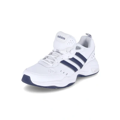 Abbildung von adidas Herren Strutter Shoes Gymnastik und Trainingsschuhe, Cloud White/Dark Blue/Matte Silver, 36 EU