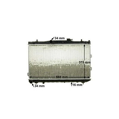 Abbildung von MAHLE ORIGINAL CR 1897 000S Kühler, Motorkühlung 669mm 375mm 16mm Kühlrippen gelötet KIA: Cerato Schrägheck, Limousine