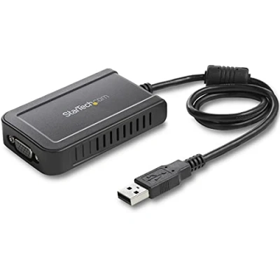 Abbildung von StarTech.com USB auf VGA Adapter 1920x1200 Externe Video &amp; Grafikkarte Monitor Display Unterstützt Windows (USB2VGAE3)