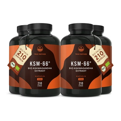 Abbildung von KSM 66® Bio Ashwagandha Kapseln Premium Markenrohstoff 840 St