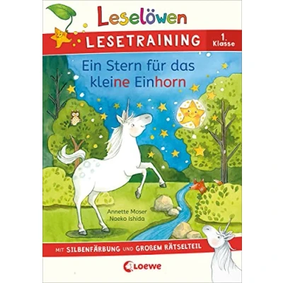 Abbildung von Leselöwen Lesetraining 1. Klasse Ein Stern für das kleine Einhorn: mit Silbenfärbung und großem Rätselteil Erstlesebuch zum Schulstart Rätseln Kinder ab 6 Jahren
