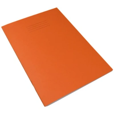 Abbildung von RHINO 48 Blatt A4 oben, unten und 12 mm Liniertes Übungsheft, Schulheft, Orange, 10 Stück
