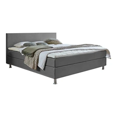 Abbildung von ATLANTIC home collection Edison Boxbett inklusive Rost und H3 Federkernmatratze, Graubraun, 160 x 200 cm