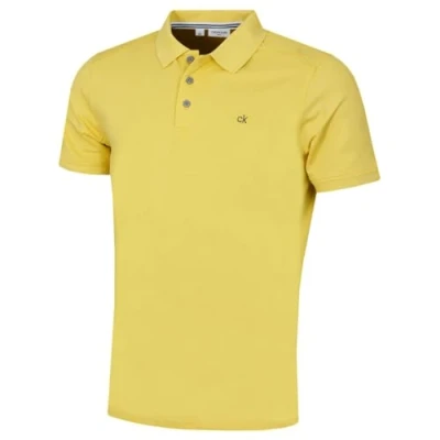 Abbildung von Calvin Klein Herren Campus 3 Knopf Kragen Polo Hemd Zitrone XL