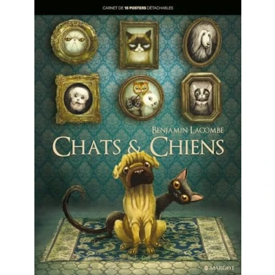 Abbildung von Chats et chiens: Carnet de 15 posters détachables