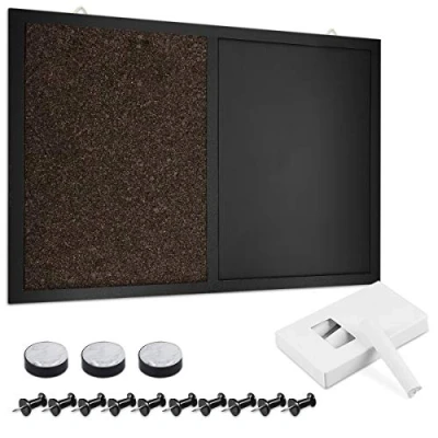 Abbildung von Navaris Pinnwand Kombitafel aus Kreidetafel und Kork Memoboard 70x50cm, (1 tlg)