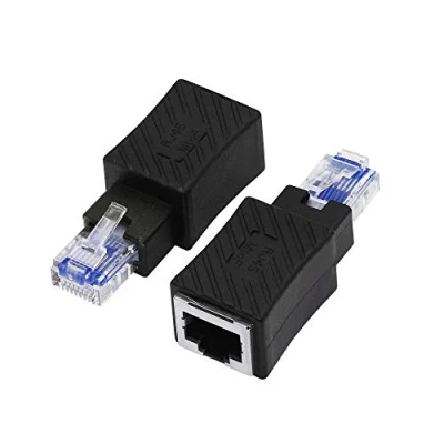 Abbildung von YACSEJAO Ethernet Adapter, Cat5e/Cat6, RJ45, RJ45/8P8C, Stecker auf Buchse, 2 Stück (Ethernet Adapter)