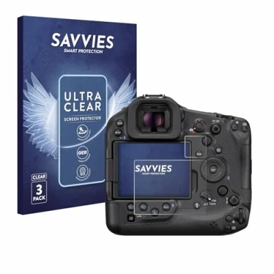 Abbildung von Savvies 6 Stück Schutzfolie für Canon EOS R1 Displayschutz Folie Ultra Transparent