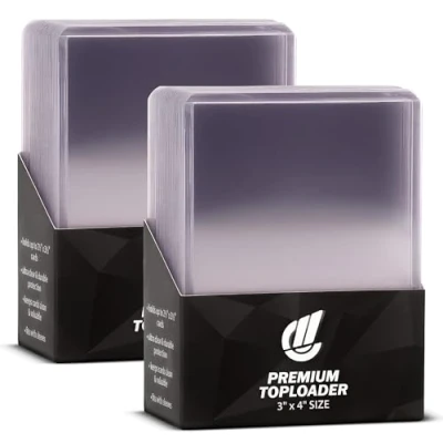 Abbildung von collectXP Toploader 3&quot; x 4&quot; Premium Schutzhüllen für alle TCG &amp; Sammelkarten, Dicke Sammelkartenhüllen, Transparente Kartenschutzhüllen (kompatibel mit Magic, Pokemon, Yu Gi Oh! co.) (50)