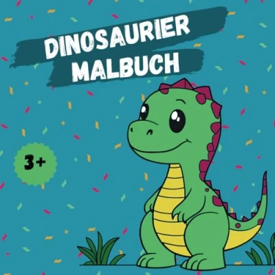 Abbildung von Dinosaurier Malbuch für Kinder ab 3 Jahren Ausmalbuch mit einfachen und großen Ausmalbildern