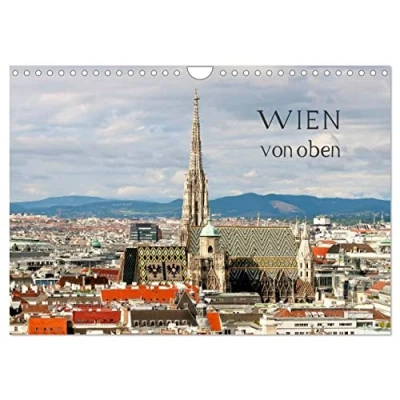 Abbildung von WIEN von oben (Wandkalender 2025 DIN A4 quer), CALVENDO Monatskalender