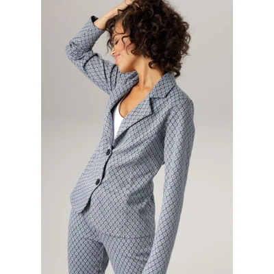 Abbildung von Aniston CASUAL Sweatblazer, im extravagantem Karo Dessin