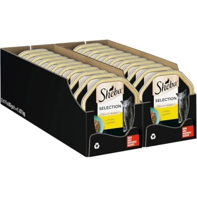 Abbildung von SHEBA Schale Nassfutter für Katzen Selection in Sauce Häppchen mit Huhn 2 x 11 85g