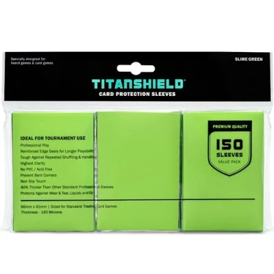 Abbildung von TitanShield (150 Hüllen/Slime Green) Standardgröße Brettspiel Sammelkartenhüllen Deckschutz für MTG, Dropmix