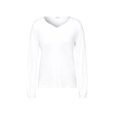 Abbildung von Cecil Langarmshirt, Damen, Größe: XL, Weiß