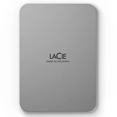 Abbildung von LaCie Mobile Drive Moon 4TB tragbare externe Festplatte, 2.5 Zoll, Mac &amp; PC, silber, inkl. 3 Jahre Rescue Service, Modellnr.: STLP4000400