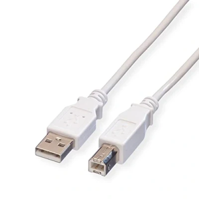 Abbildung von VALUE USB 2.0 Kabel, Typ A B, weiß, 1,8 m