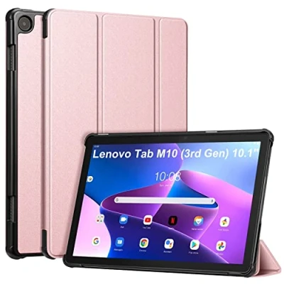 Abbildung von Fintie Hülle für Lenovo Tab M10 (3. Gen) Tablet 10,1&quot; TB 328FU/TB 328XU, Ultradünne Schutzhülle mit Auto Schlaf/Wach Funktion, Nicht Plus 10.6&quot;, Roségold