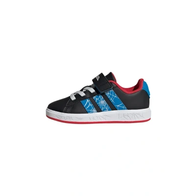 Abbildung von adidas Sportswear Marvel Spiderman Grand Court Sneaker low für Kinder, Größe: 31.5, Core black bright blue pure ruby Schuhe