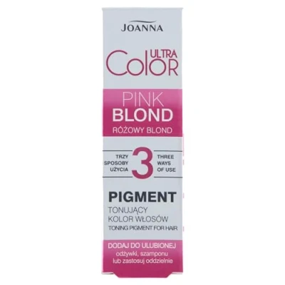 Abbildung von JOANNA Ultra Color Pigment Haartönungspigment Farbtonpigment Neutralisierung von Unerwünschten Gelbtönen Mit Conditioner Shampoo Separat Rosa blond 100ml