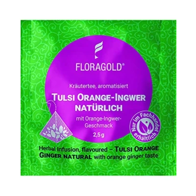 Abbildung von Kräutertee Tulsi Orange Ingwer natürlich 100er Pyramidenbeutel von Floragold
