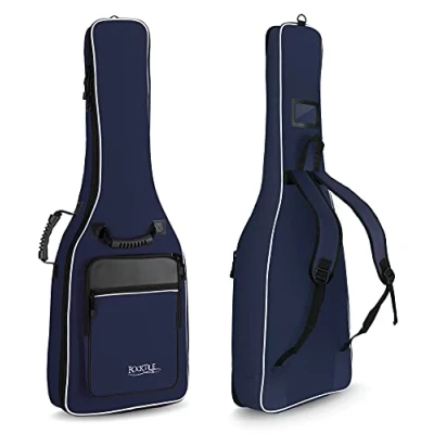 Abbildung von Rocktile Gitarrentasche Klassik 3/4 und 7/8 Größe (Gigbag mit weicher Polsterung, inkl. 2 Fronttaschen für Noten/Zubehör), Ergonomisch geformter Komfort Griff