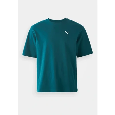 Abbildung von Puma WARDROBE ESS Boxy T Shirt Herren Mit Plain Green Terrain Größe: L
