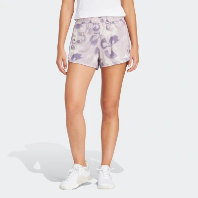 Abbildung von adidas Performance Pacer Essentials ALL OVER TIE DYE kurze Sporthose, Damen, Größe: Medium, Preloved fig