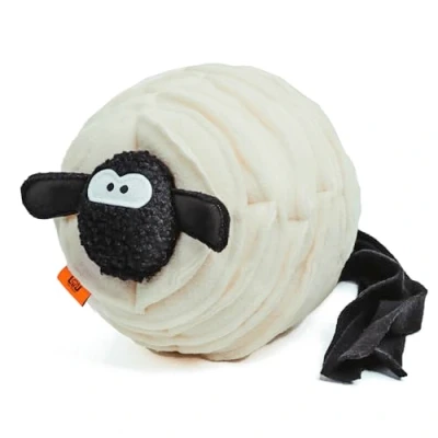 Abbildung von Schnüffelball für Hunde Hundespielzeug LOU THE SHEEP Widerstandsfähiges Intelligenzspielzeug Schnüffelteppich in Weiß Dog Toys und Intelligenz 26x20cm