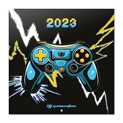 Abbildung von Grupo Erik Wandkalender 2023, Gameration Jahreskalender Kalender 2023 mit Geschenk Poster, zum Aufhängen, offizielle Lizenz, FSC zertifiziert