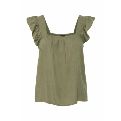 Abbildung von Pieces Bluse, Damen, Größe: XS, Deep lichen green