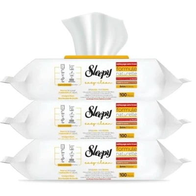 Abbildung von Sleepy Easy Clean Reinigungstücher für den täglichen Oberflächeneinsatz Reinigungstuch (3 Pack, Gelb Farbe (Eukalyptus Duft))