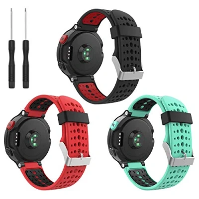 Abbildung von kitway Forerunner 235 Armband 235/220 / 230/620 630/735 WHR Laufuhr Silikon Ersatz Uhrenarmband Einstellbar Replacement Wechselarmband