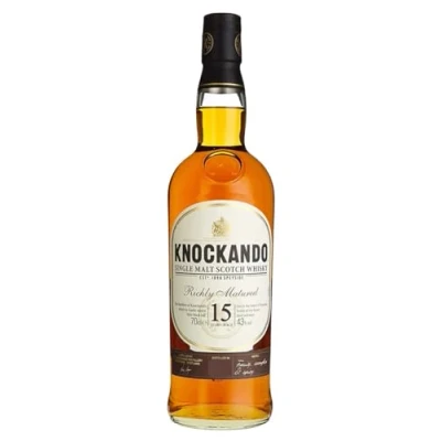 Abbildung von Knockando 15 Jahre Richly Matured Single Malt Scotch Whisky für Liebhaber handverlesen aus der Speyside 43% vol 700ml Einzelflasche