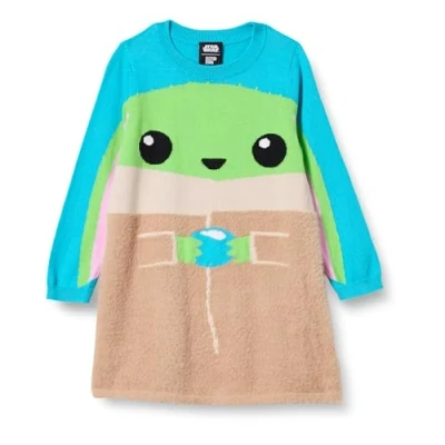 Abbildung von Amazon Essentials Disney Marvel Star Wars Frozen Princess Mädchen Sweatshirt Kleider (Früher Spotted Zebra), Neon, Child, 8 Jahre