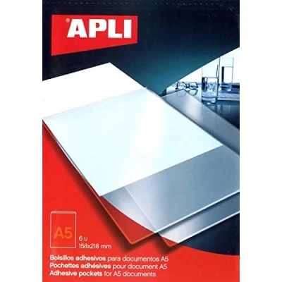 Abbildung von APLI 2576 selbstklebende Taschen A5 6 u, 158 x 218 mm