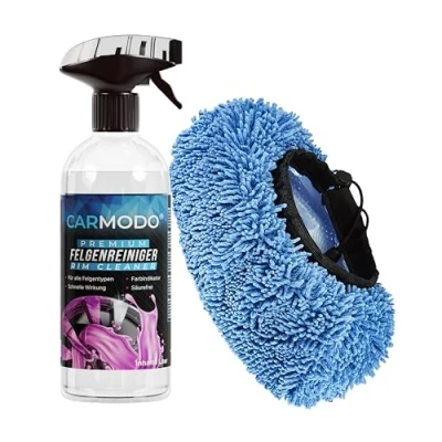 Abbildung von CARMODO® Mr.BOB Premium SB Waschbürstenüberzug + Felgenreiniger für eine schonende Felgen Reinigung Säurefrei