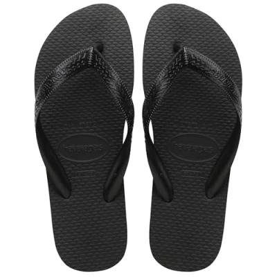 Abbildung von Havaianas Top Color, Bequeme, Robuste und Leichte Badelatschen, Rutschfeste Sohlen, Unisex Erwachsene, Schwarz, 44/46 EU
